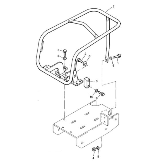 Protection Bow Assembly for Bomag BP 10/36 Compactors