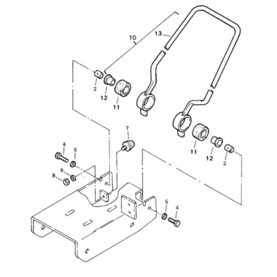 Steering Handle Assembly for Bomag BP 10/36 Compactors