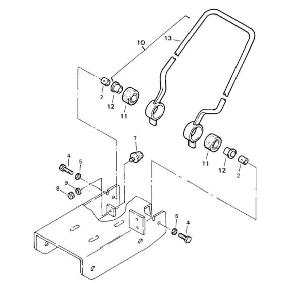 Steering Handle Assembly for Bomag BP 10/36 Compactors