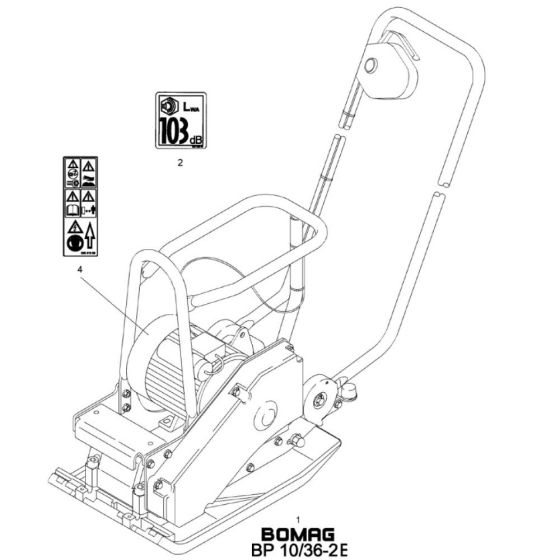 Decals (101220351164 101220359999) Assembly for Bomag BP 10/30-2 Compactors