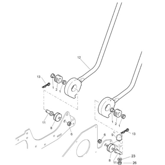 Steering Handle Assembly for Bomag BP 10/30-2 Compactors