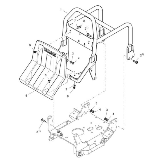 Protection Bow Assembly for Bomag BP 12/40 Compactors