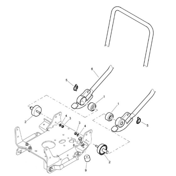 Steering Handle Assembly for Bomag BP 12/40 Compactors