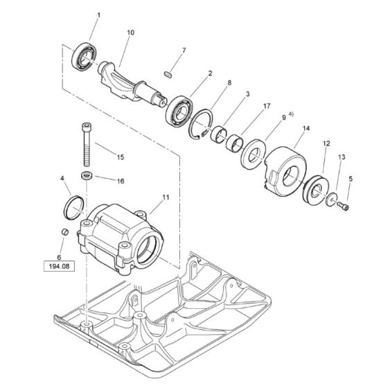 Exciter Unit Assembly for Bomag BP 12/40 Compactors