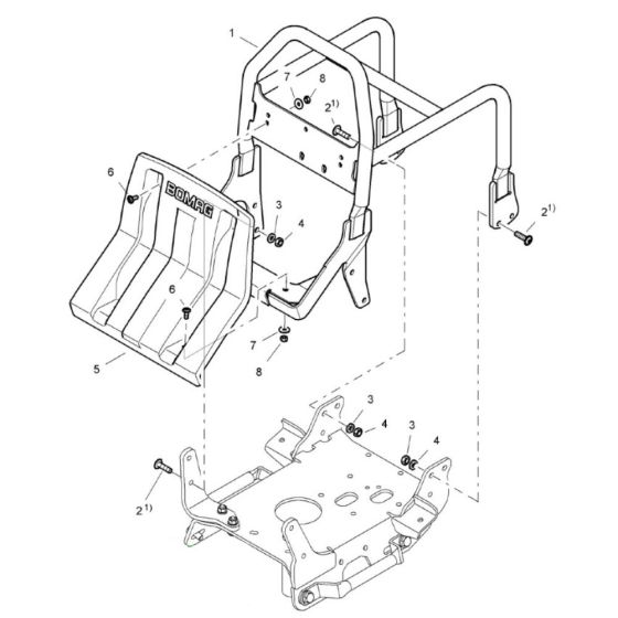 Protection Bow Assembly for Bomag BP 12/40 Compactors