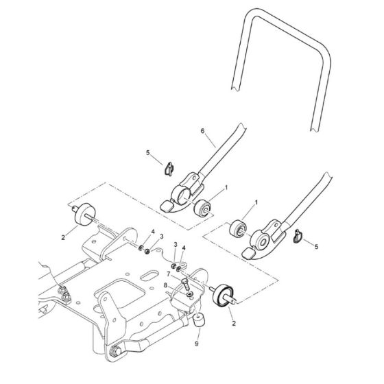 Steering Handle Assembly for Bomag BP 12/50 A Compactors