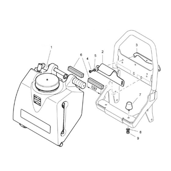 Water Sprinkler System Assembly for Bomag BP 12/50 A Compactors