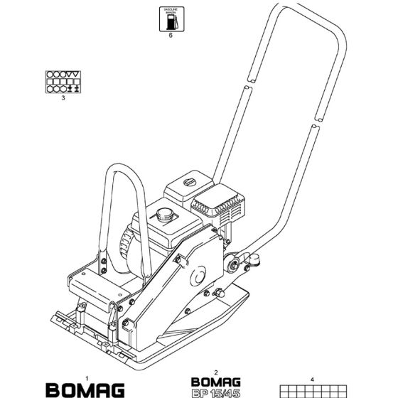 Decals/ Manual Assembly for Bomag BP 15/45-2 Compactors