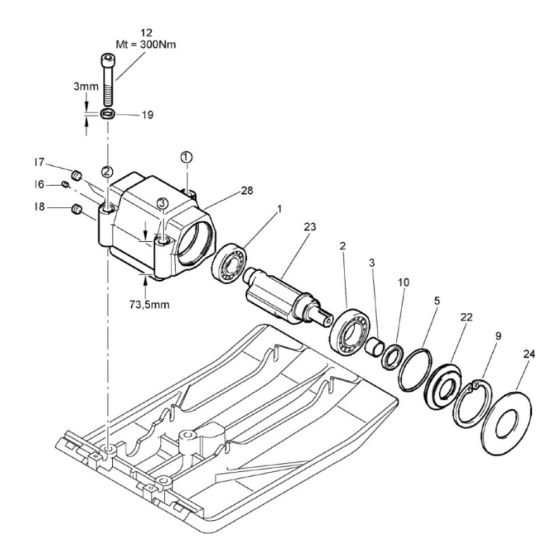 Exciter Unit 101630900566-101630905000 Assembly for Bomag BP 15/45-2 Compactors