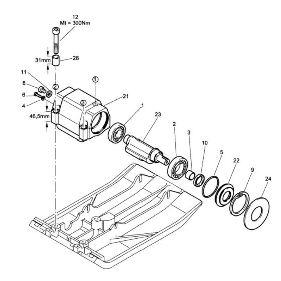 Exciter Unit 101630900101-101630900125 Assembly for Bomag BP 15/45-2 Compactors