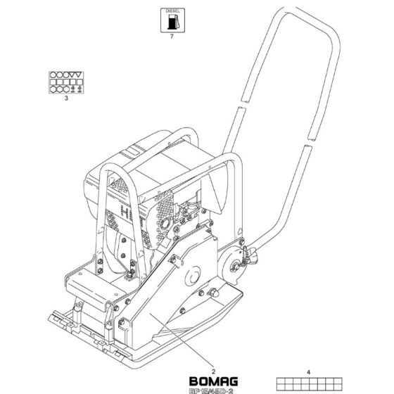 Decals/ Manual Assembly for Bomag BP 15/45 D-2 Compactors