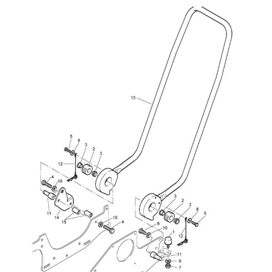 Steering Handle Assembly for Bomag BP 15/45 D-2 Compactors