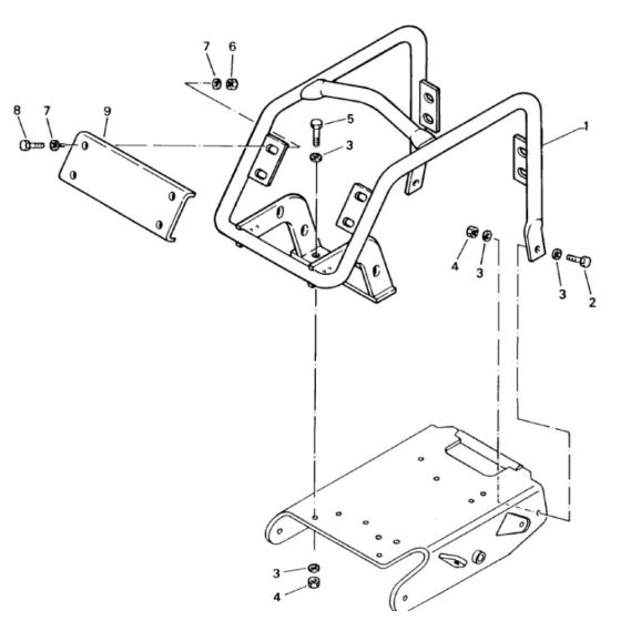 Protection Bow Assembly for Bomag BP 18/53 Compactors