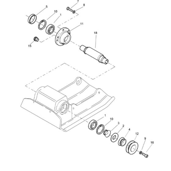 Exciter Unit (101670502370-101670509999) Assembly for Bomag BP 20/48 Compactors