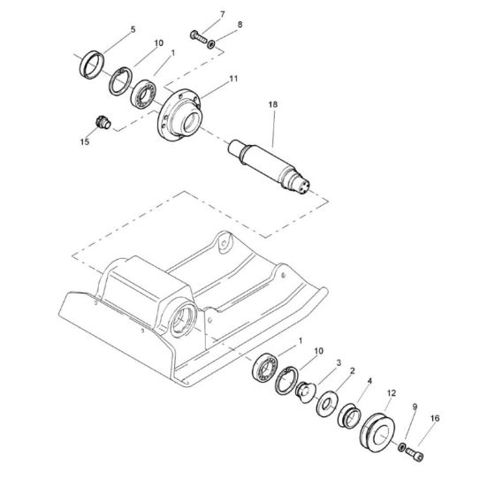 Exciter Unit (101670502321-101670502369) Assembly for Bomag BP 20/48 Compactors