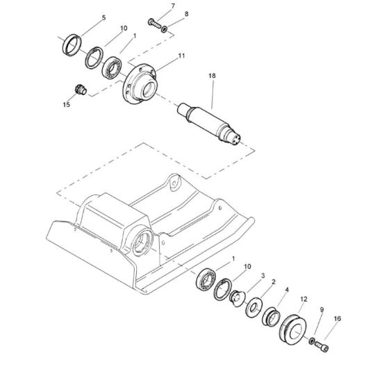 Exciter Unit (101670403586-101670403635) Assembly for Bomag BP 20/48 D Compactors