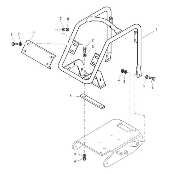 Protection Bow Assembly for Bomag BP 20/48 D Compactors