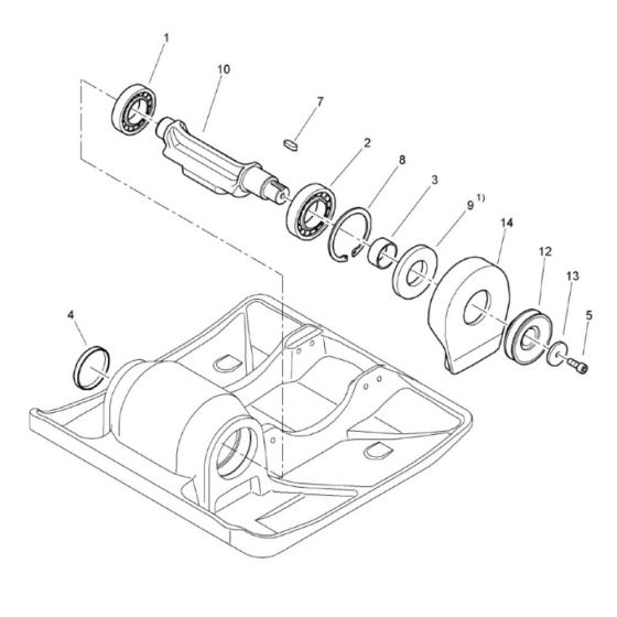 Exciter Unit Assembly for Bomag BP 20/50 Compactors