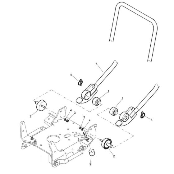 Steering Handle Assembly for Bomag BP 20/50 Compactors