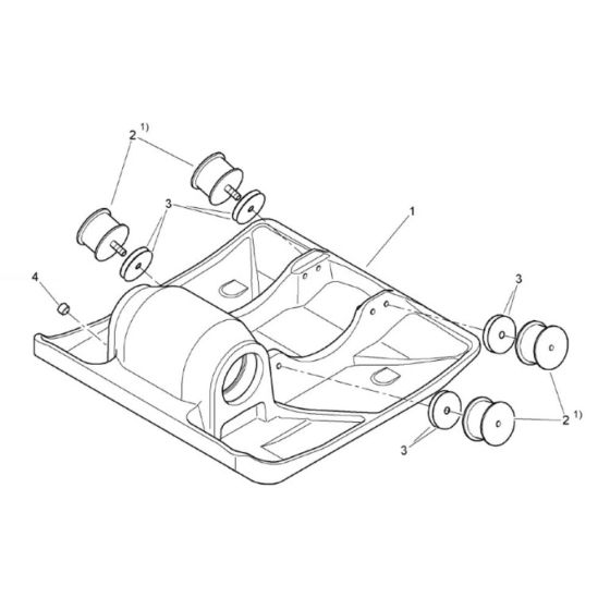 Base Plate (101230491712-101230499999) Assembly for Bomag BP 20/50 D Compactors