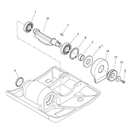 Exciter Unit (101230491001-101230491317) Assembly for Bomag BP 20/50 D Compactors