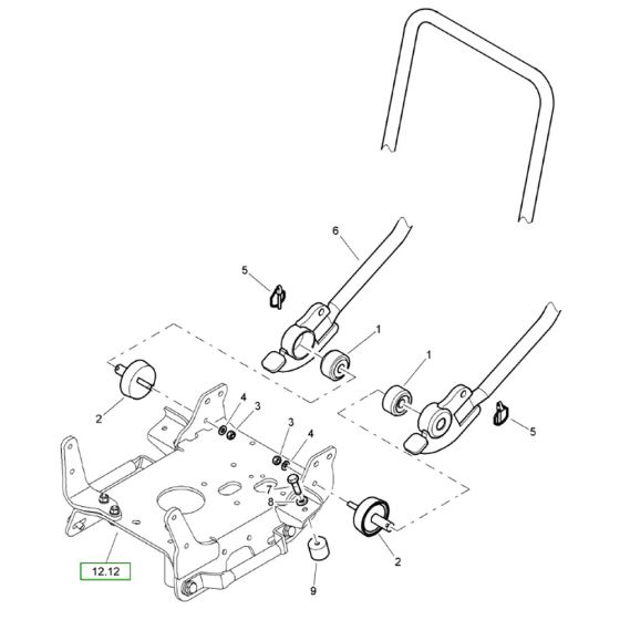 Steering Handle Assembly for Bomag BP 20/50 D Compactors