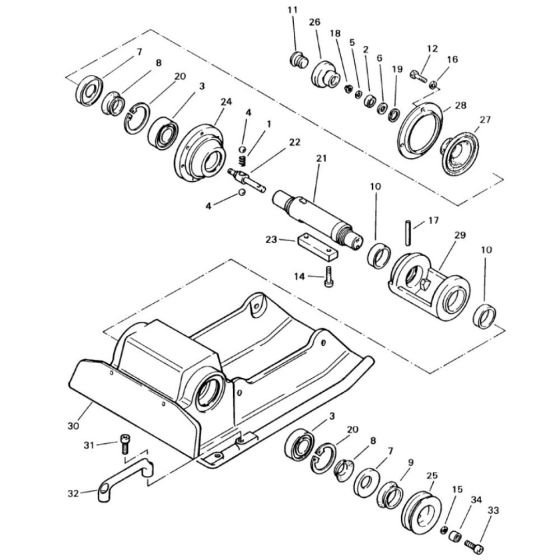 Base Plate Assembly for Bomag BP 20/53 Compactors