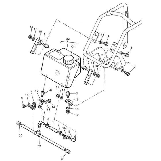 Sprinkler System Assembly for Bomag BP 20/53 Compactors