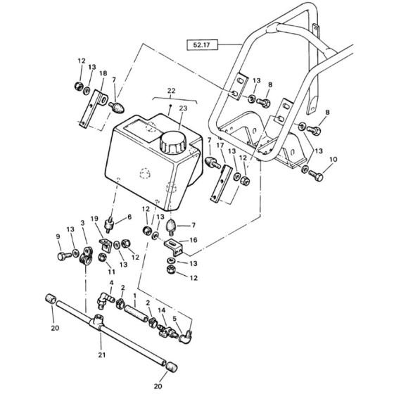 Sprinkler System Assembly for Bomag BP 20/60 Compactors