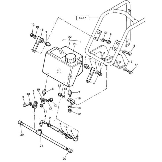 Sprinkler System Assembly for Bomag BP 20/60 D Compactors