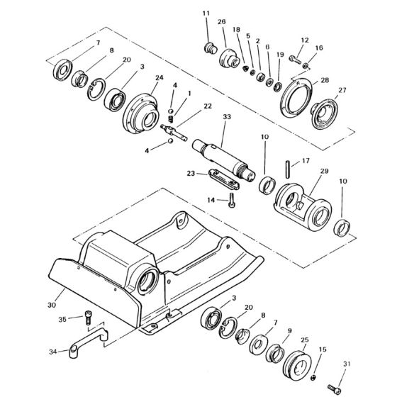 Base Plate (101670300221-101670300255) Assembly for Bomag BP 23/60 Compactors