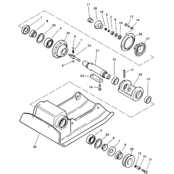 Base Plate (101670300101-101670300150) Assembly for Bomag BP 23/60 Compactors