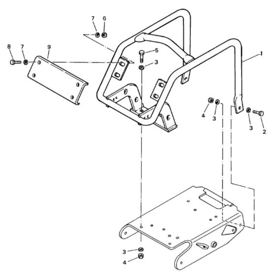 Protection Bow Assembly for Bomag BP 23/60 Compactors