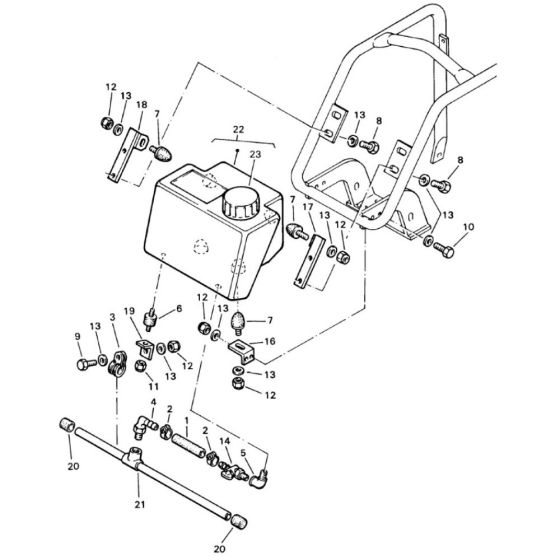 Sprinkler System Assembly for Bomag BP 23/60 Compactors