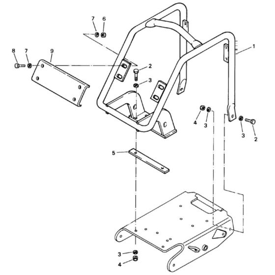 Protection Bow Assembly for Bomag BP 23/60 D Compactors