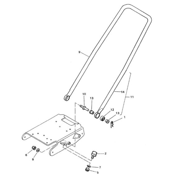 Steering Handle Assembly for Bomag BP 23/60 D Compactors