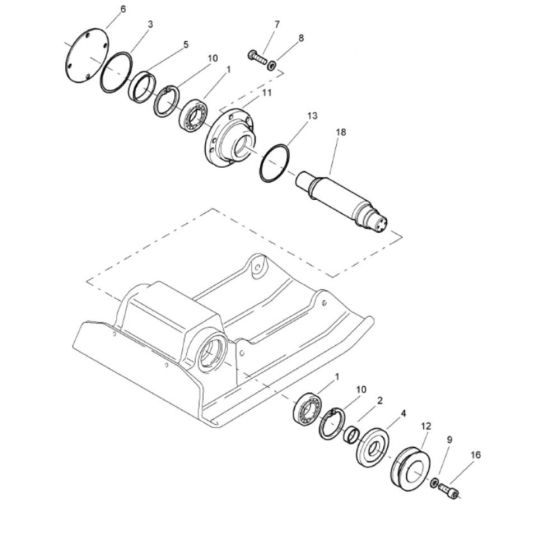 Exciter Unit (101670921161-101670921509) Assembly for Bomag BP 25/48 D Compactors