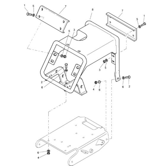 Protection Bow (101670921001-101670921005) Assembly for Bomag BP 25/48 D Compactors