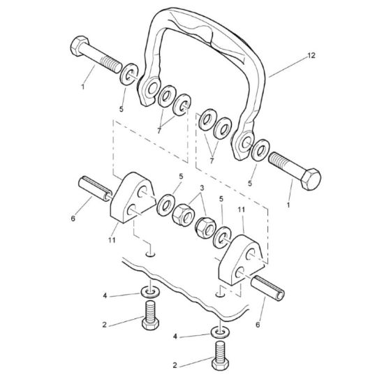 Single Point Lifting (101670921425-101670929999) Assembly for Bomag BP 25/48 D Compactors