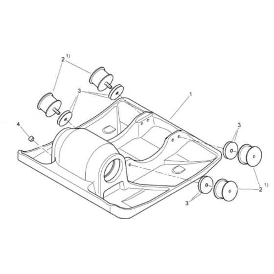 Base Plate (101230451001-101230451784) Assembly for Bomag BP 25/50 Compactors