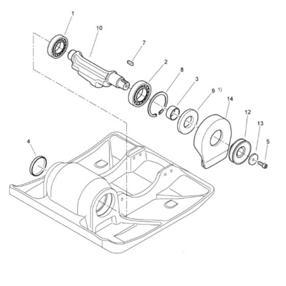 Exciter Unit Assembly for Bomag BP 25/50 Compactors