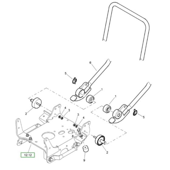 Steering Handle Assembly for Bomag BP 25/50 Compactors