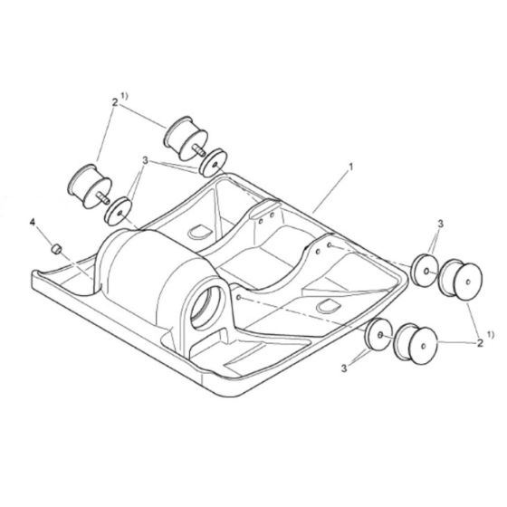 Base Plate (101230501606-101230509999) Assembly for Bomag BP 25/50D Compactors