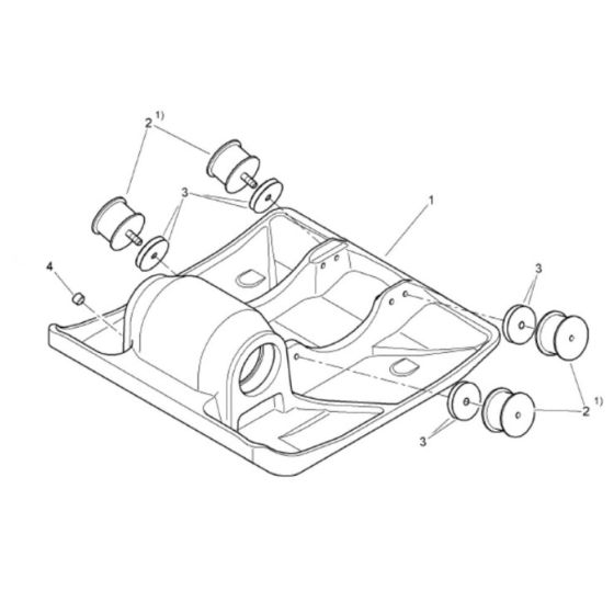 Base Plate (101230501001-101230501605) Assembly for Bomag BP 25/50D Compactors