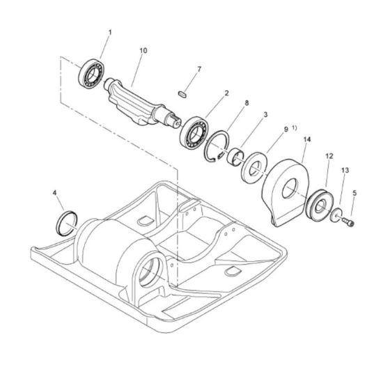 Exciter Unit (101230501001-101230501273) Assembly for Bomag BP 25/50D Compactors