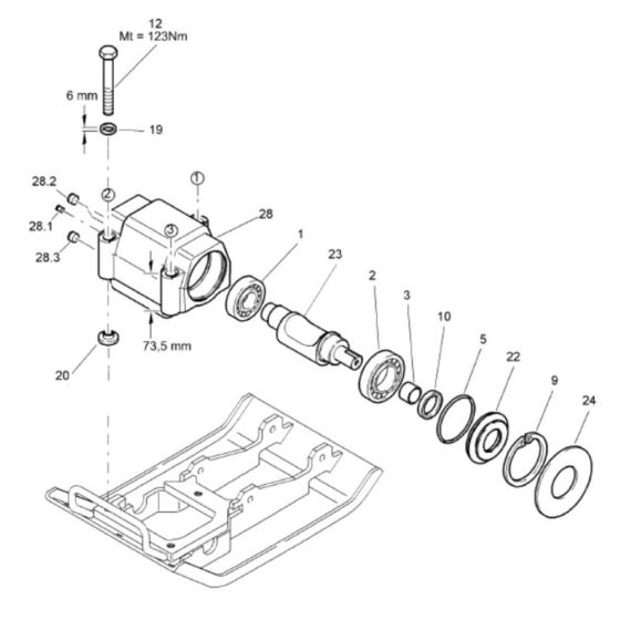 Exciter Unit Assembly for Bomag BP 6/30 Compactors