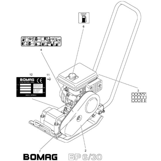 Decals/ Manaul Assembly for Bomag BP 6/30 Compactors