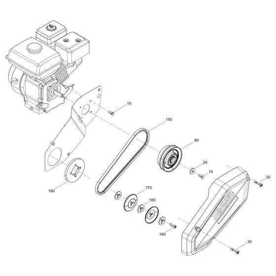 Drive System Assembly for Wacker BPS1030B Plate Compactor