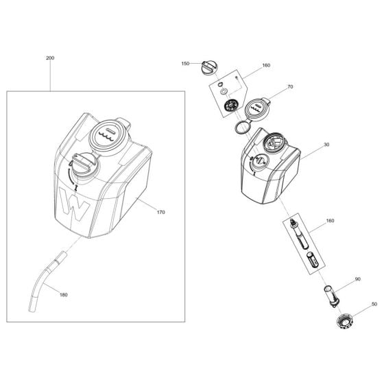 Water Tank Assembly for Wacker BPS1030Bw Plate Compactor