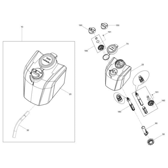 Water Tank Assembly for Wacker BPS1340Aw Plate Compactor